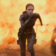 Scarlett Johansson's Natasha Romanoff Outruns an Explosion in Black Widow.